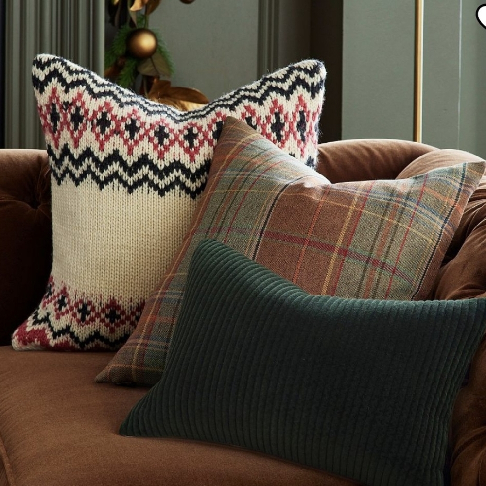 Pottery Barn Hamil Fair Isle Sweater Pillow